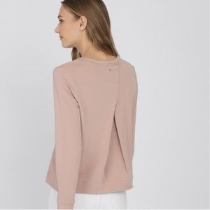 Cuyana French Terry Pleat-Back Sweatshirt.
